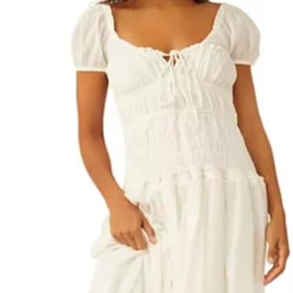 Free People Feeling Bonita Midi Dress Ivory L NWT